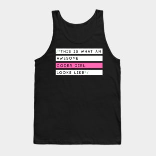 This is What an Awesome Coder Girl Looks Like T-shirt Gift Tank Top